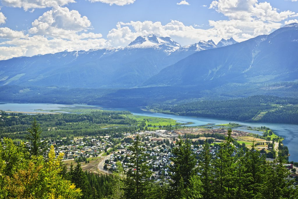 View over Revelstoke and the Columbia River