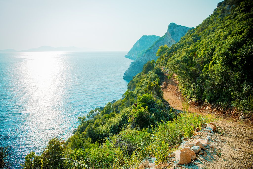 The rocky island of Šipan along the Adriatic Coast