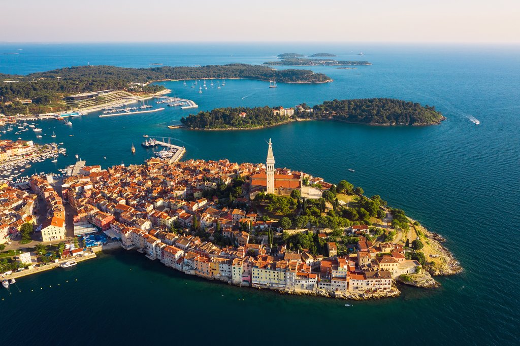 Rovinj and surrounding archipelago