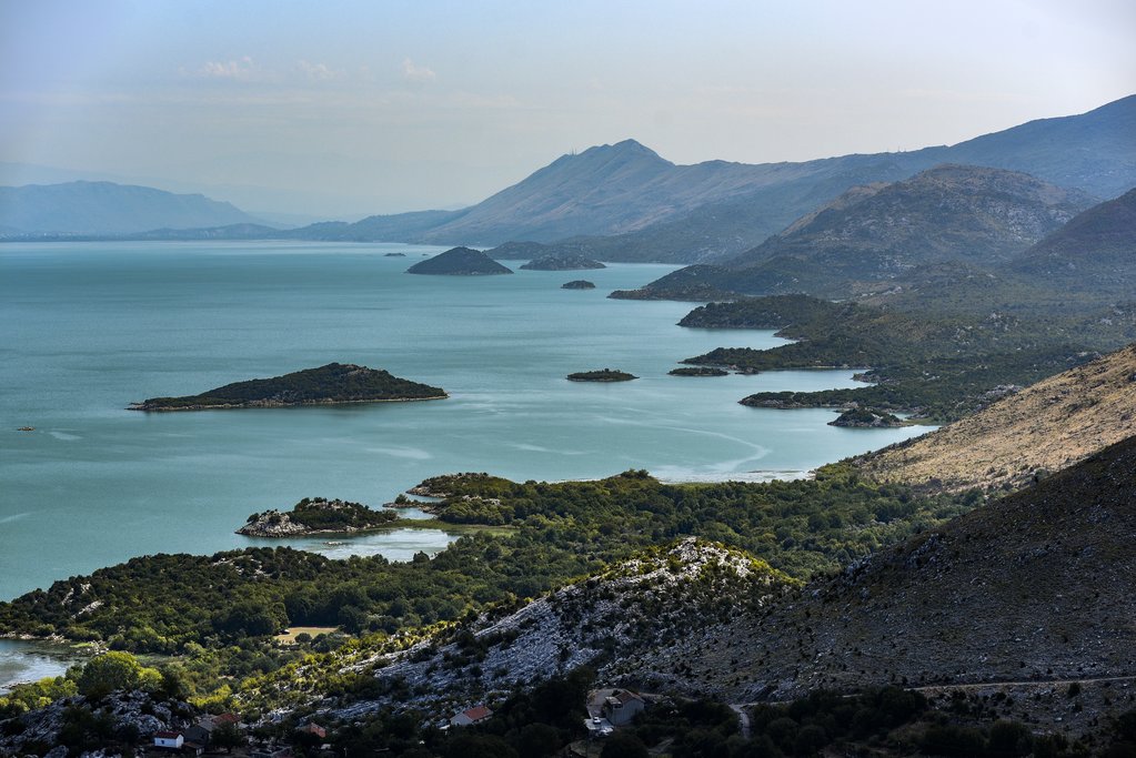 Rocky shoreline of Lake Skadar