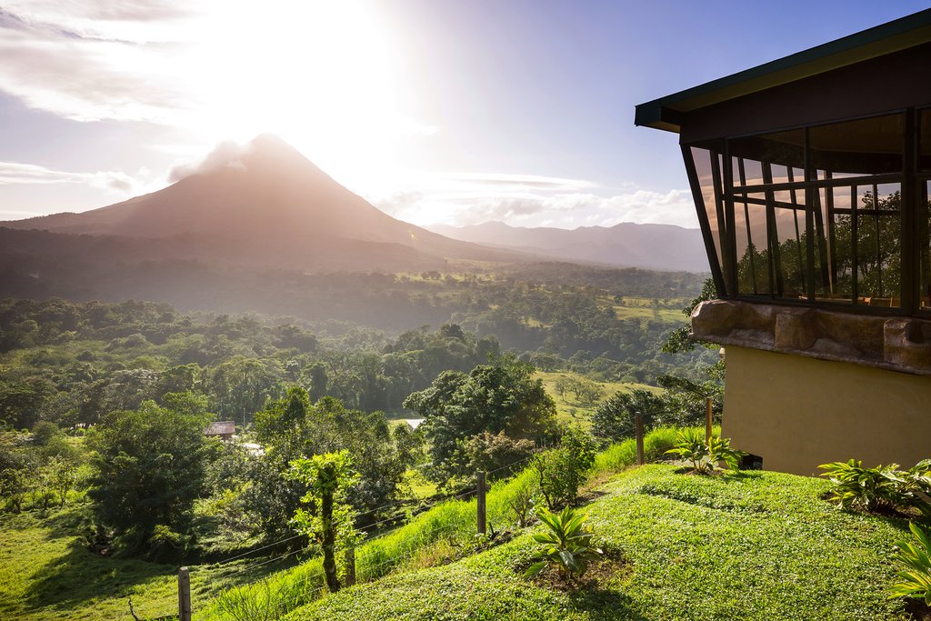 Look out across Arenal Volcano National Park