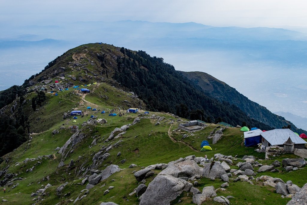 View of the Triund campsite