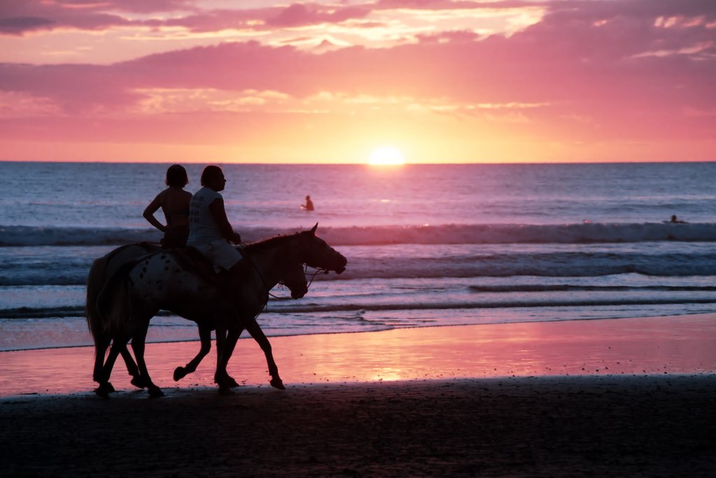 A sunset horseback ride in Nosara