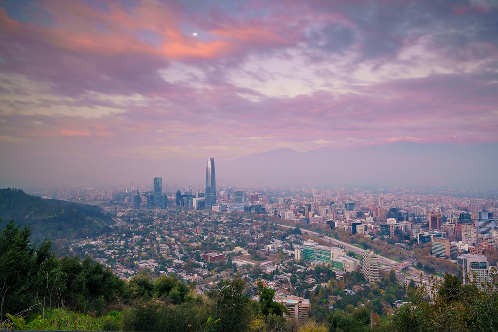 Sunset over Santiago