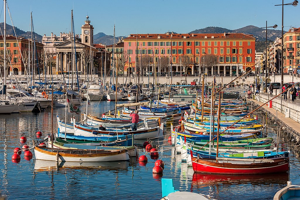 Colorful Port Lympia in Nice