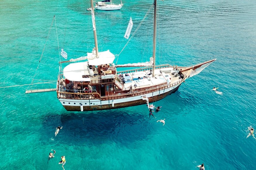 Full Day Boat Tour Unique Sailing Experience to Agistri Moni Aegina