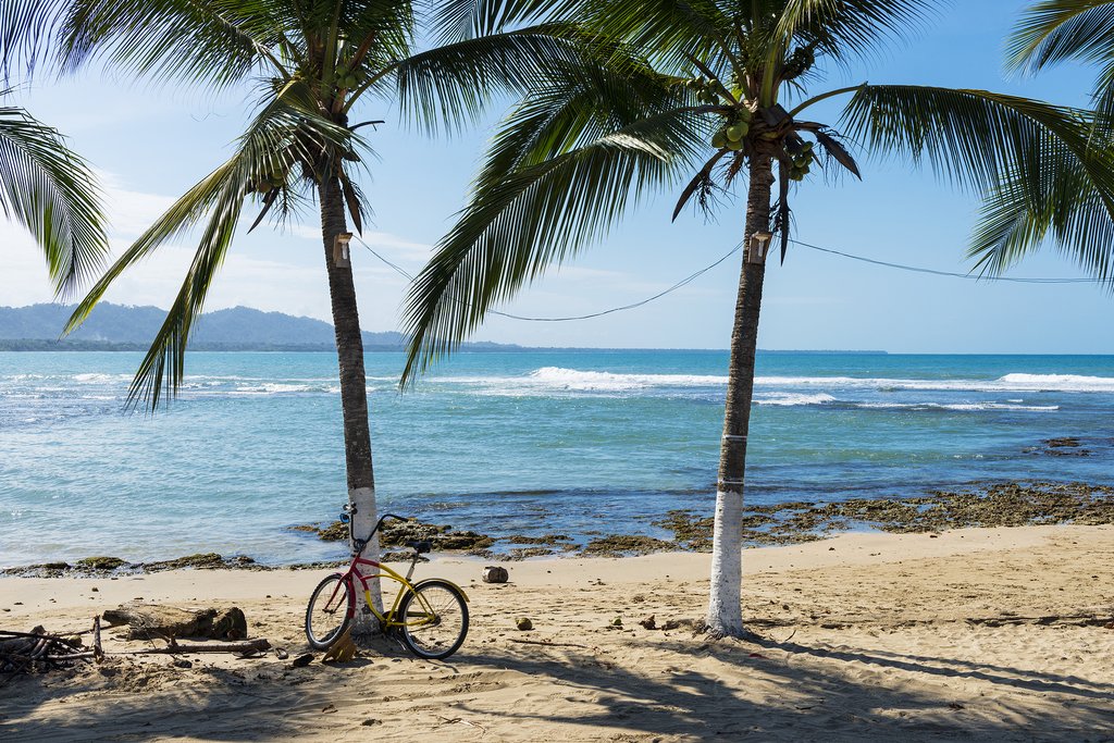 Bicycle by the beach in Puerto Viejo