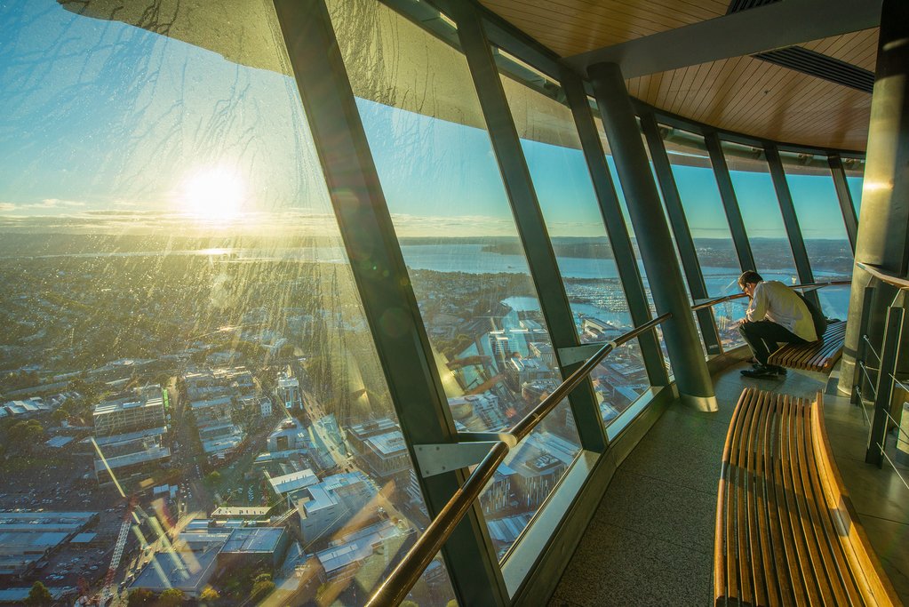 Views from inside the Sky Tower