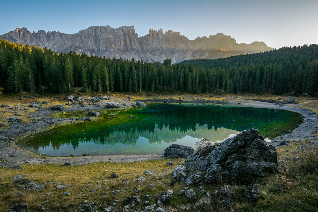  Lake Carezza in the Dolomites