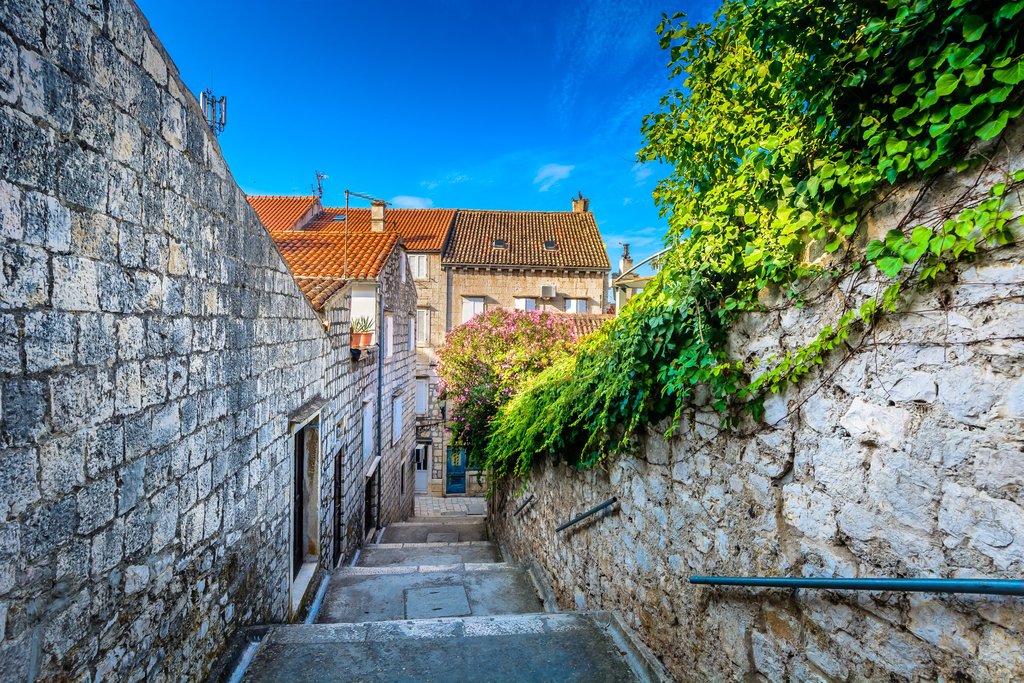 Typical stone street on Vis