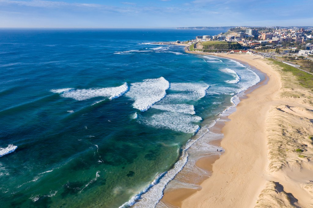 Check out the coastal scenery as you drive to Newcastle