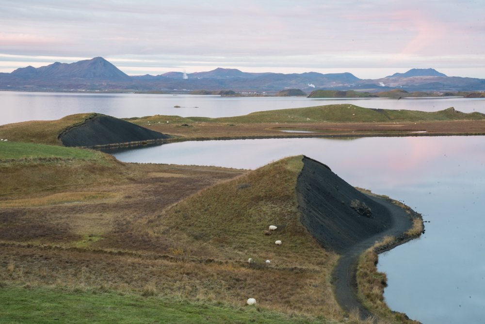Hike around pseudocraters at Lake Myvatn