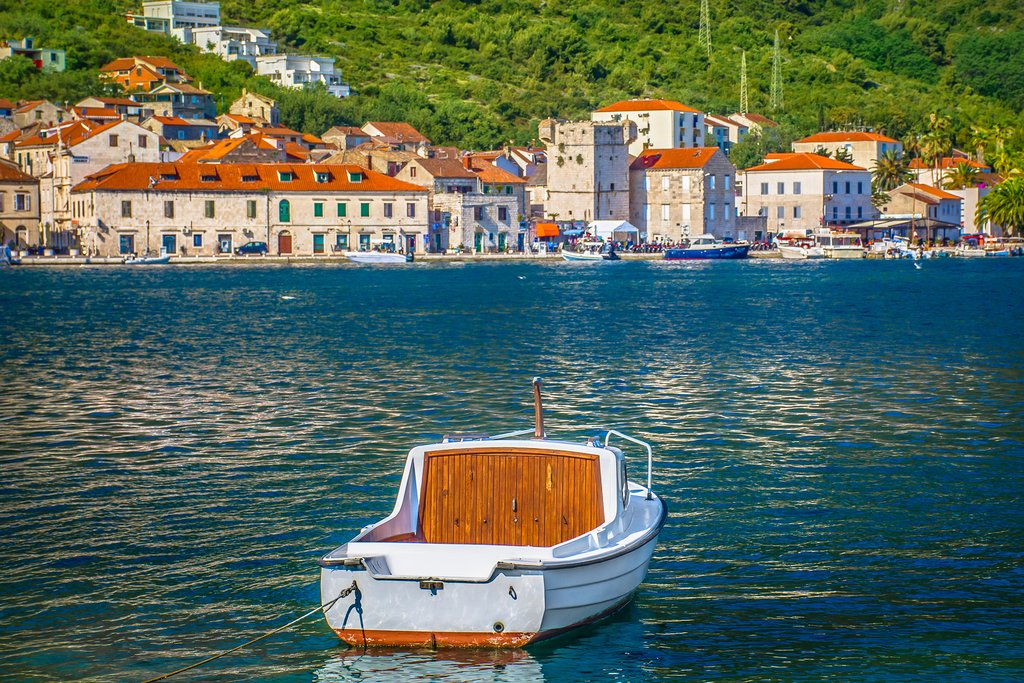 Scenic view at picturesque Vis Town