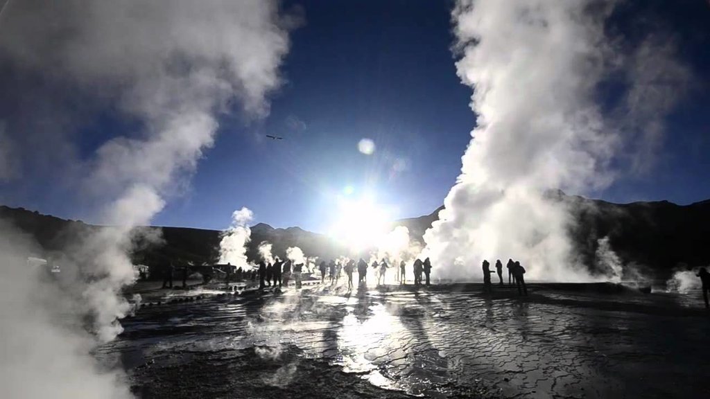 Enjoying the steamy Tatio Geysers