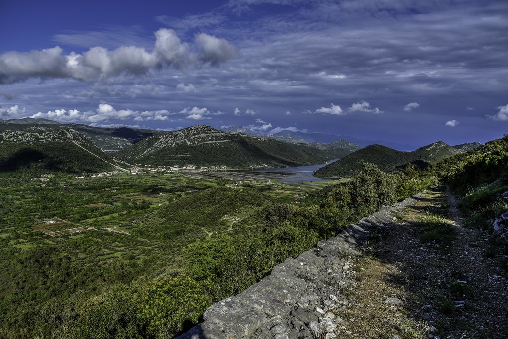 Napoleon trail and Ston in the distance