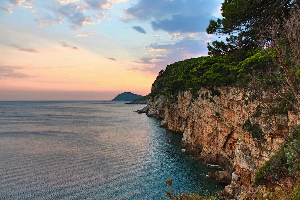 The Elafiti island of Koločep and its coastline