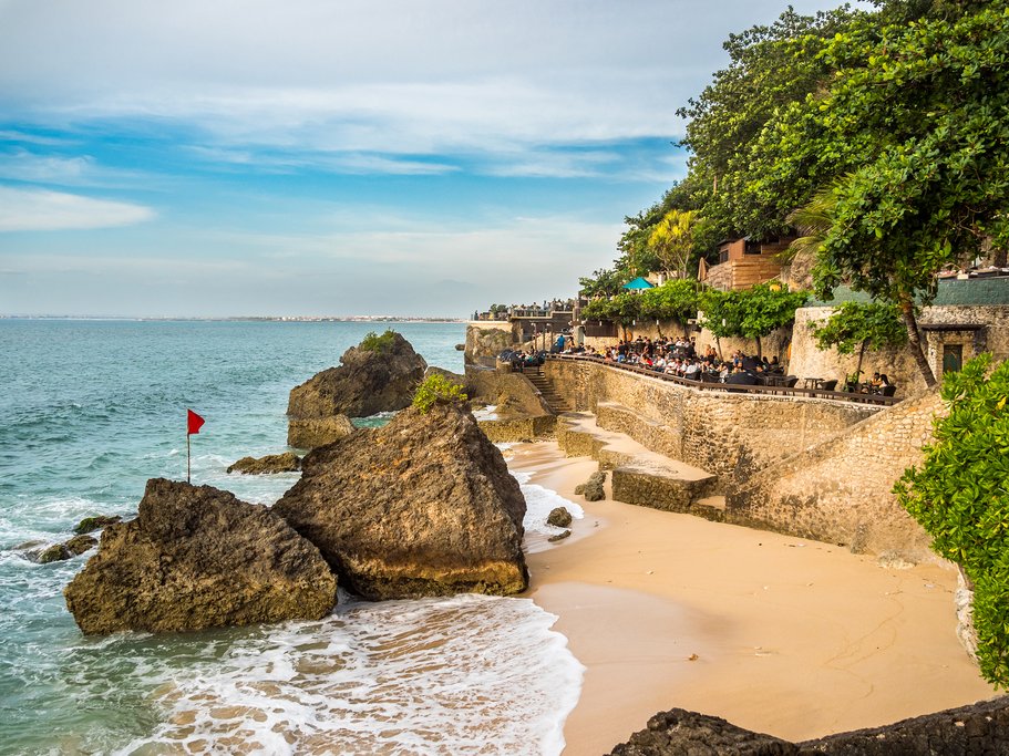 Restaurants on the shore in Jimbaran