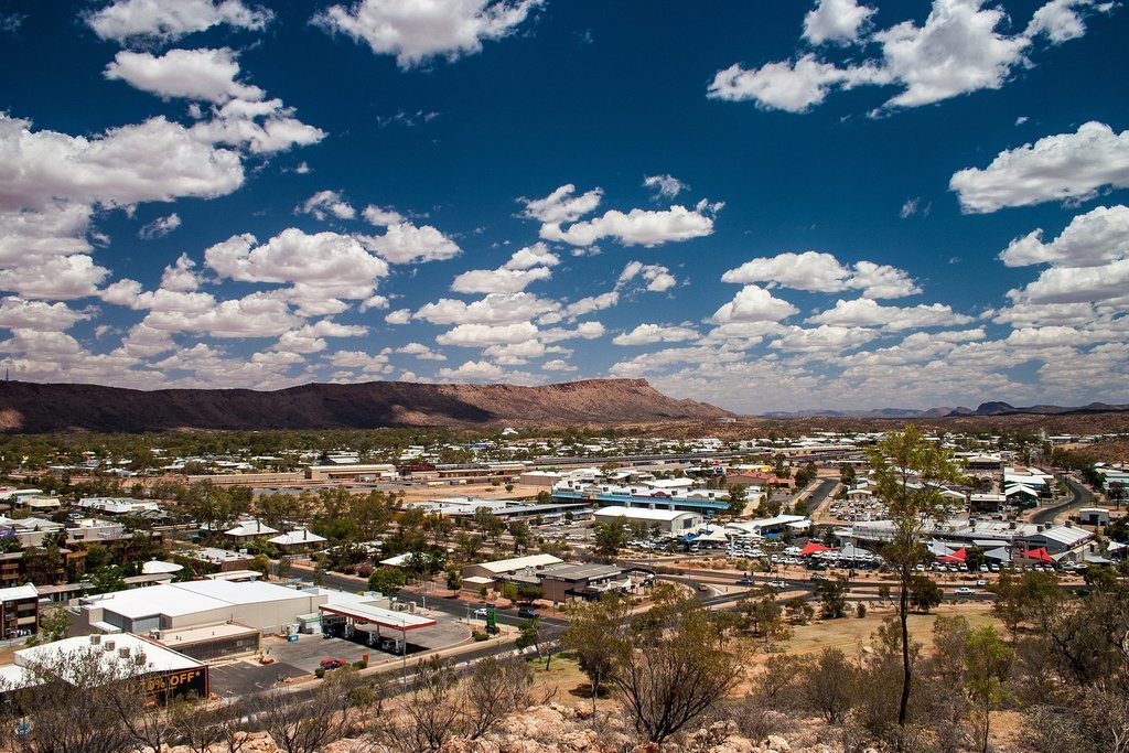 The view of Alice Springs