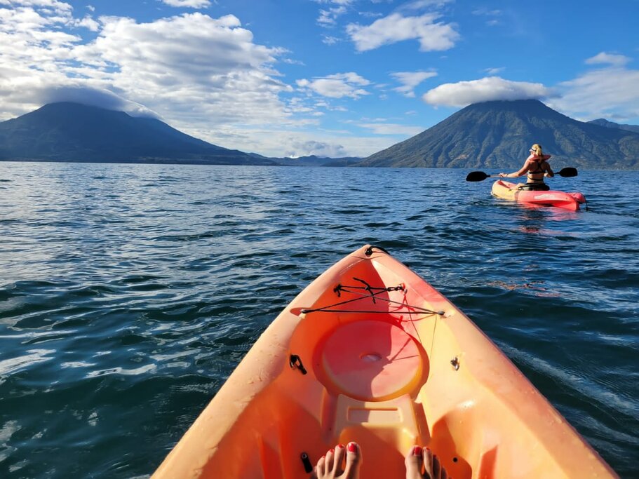 Kayaking on Lake Atitlan
