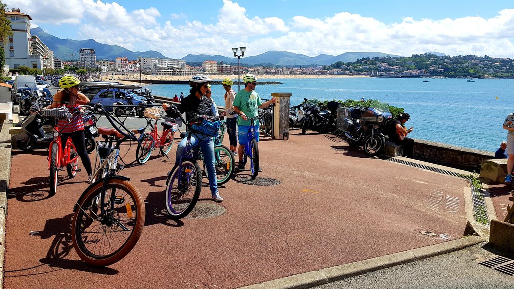 Biking along Basque coast