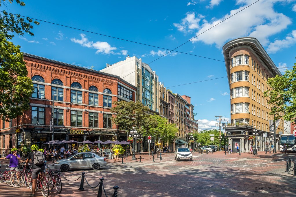 Vancouver's historic Maple Tree Square in Gastown