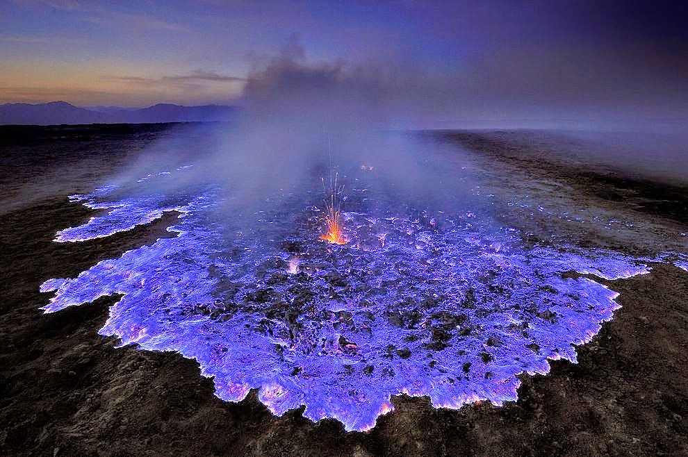 Blue flames at Kawah Ijen
