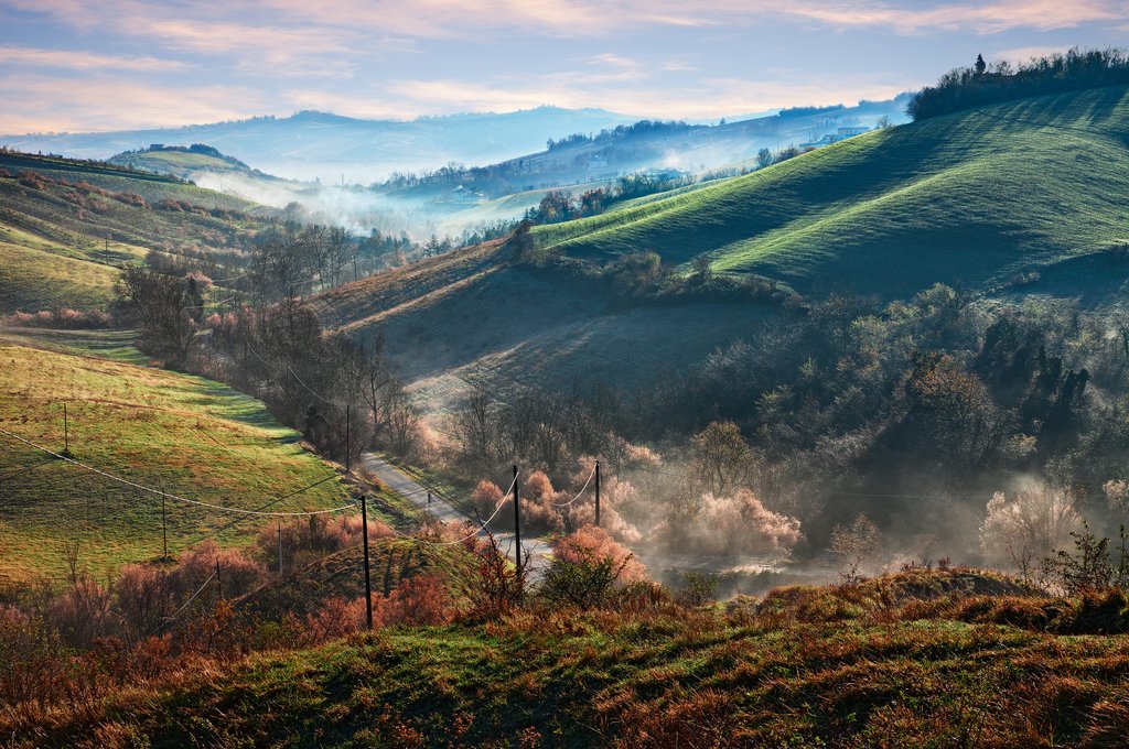 Sunrise in the Emilia Romagna countryside