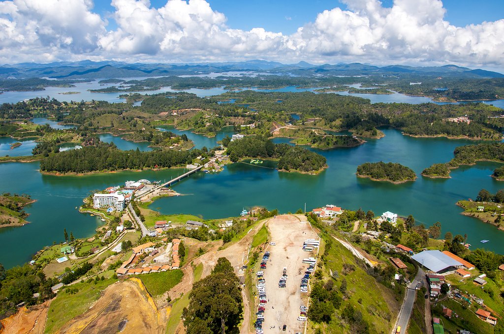 View from the Rock of Guatape in Medellín