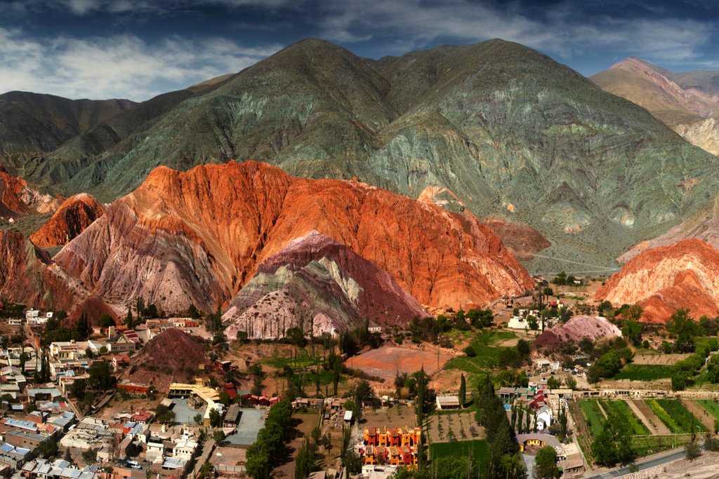 A view of the mountain over the city