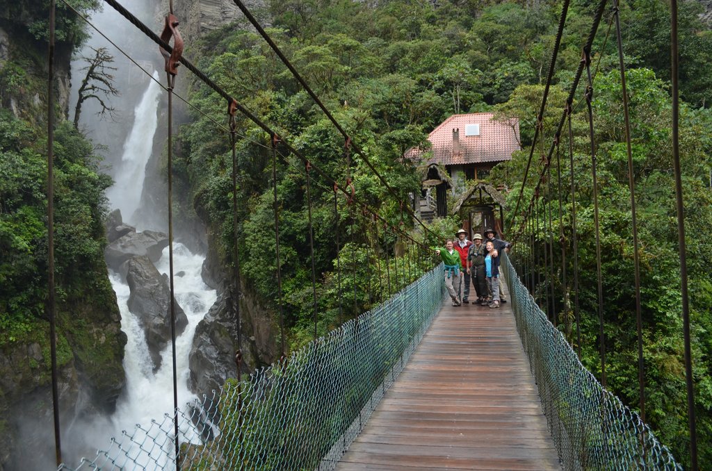 The Pailon del Diablo is the second highest waterfall in Ecuador and a tourist destination for many families