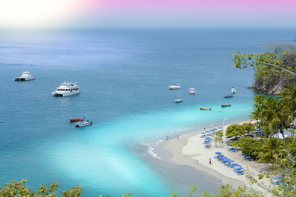 View of Isla Tortuga from the top of the hill