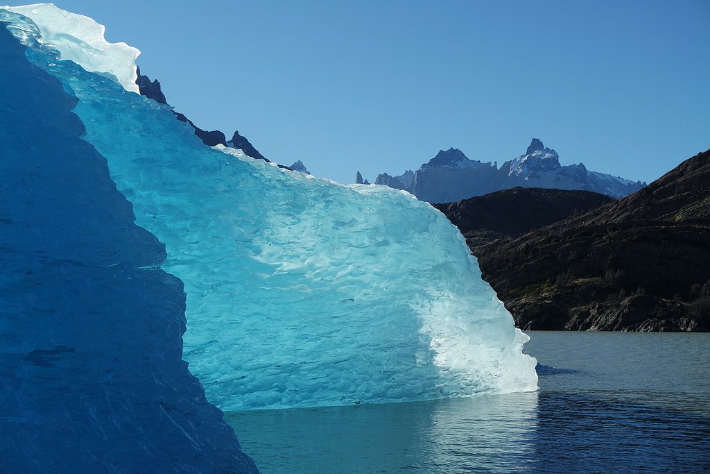 The glacier that feeds Grey Lake