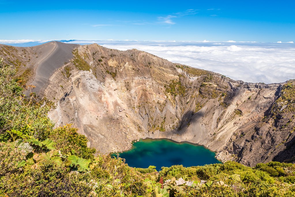 Today you'll ride down from the top of Irazú Volcano