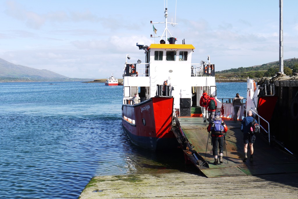 Boarding the ferry