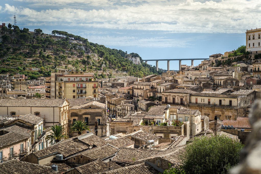 The hilltop town of Modica