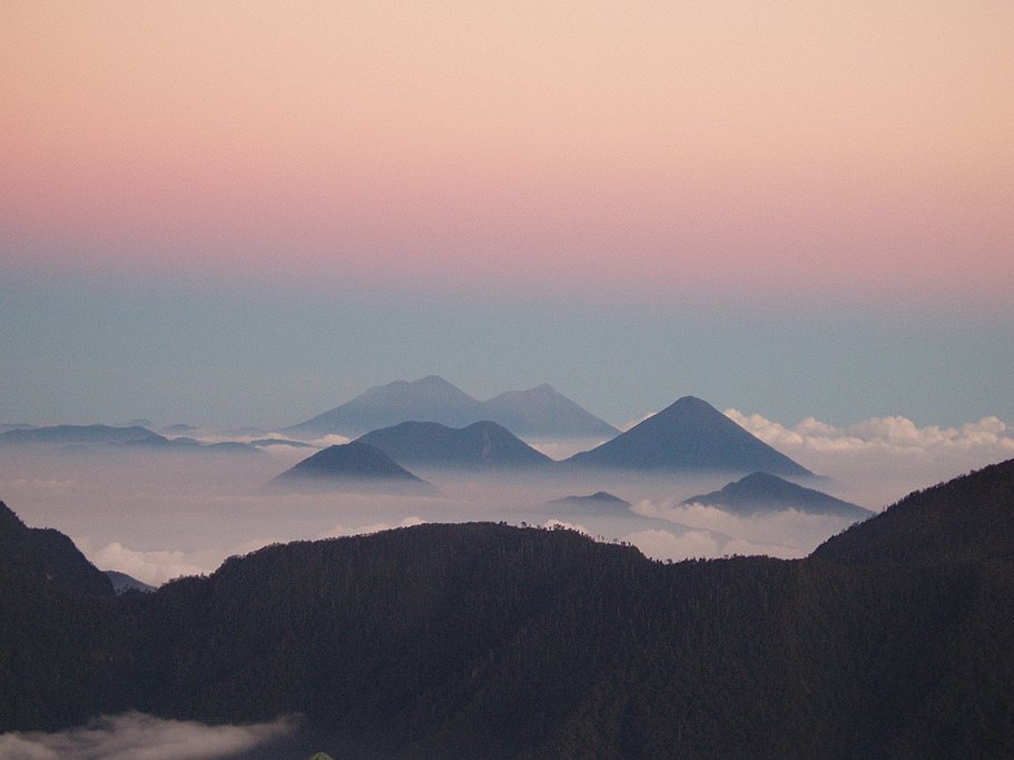 Morning views from Zunil campsite