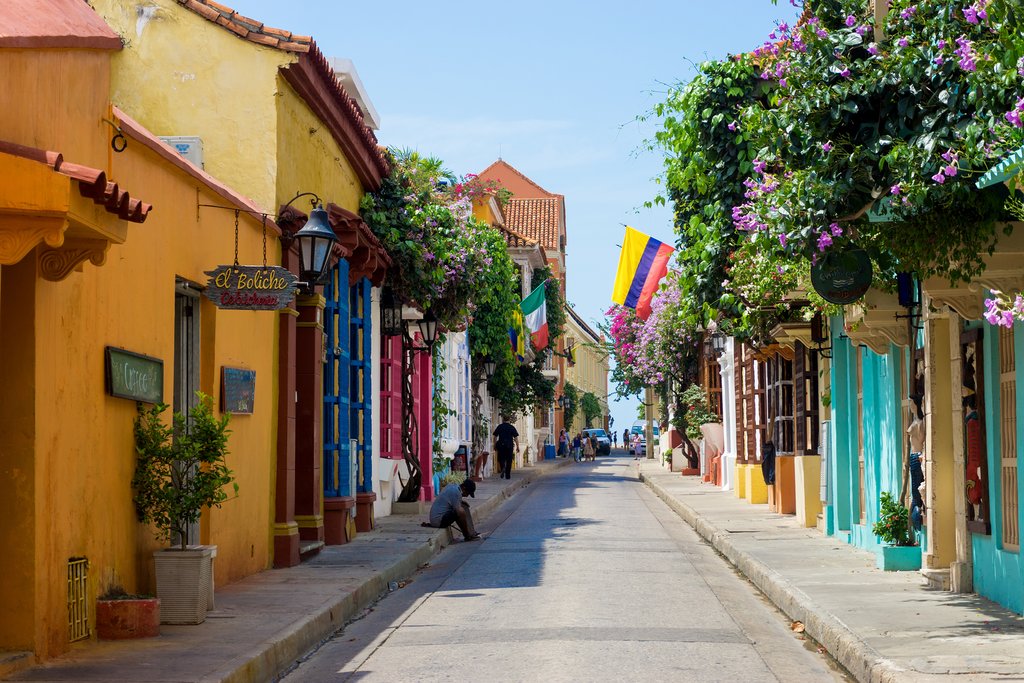 Colorful streets of Cartagena