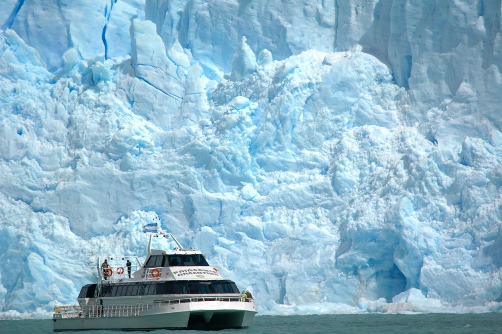 Get up-close views of the glaciers by boat