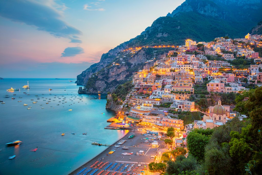 Positano in the evening