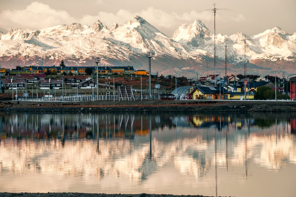 Early morning view of Ushuaia