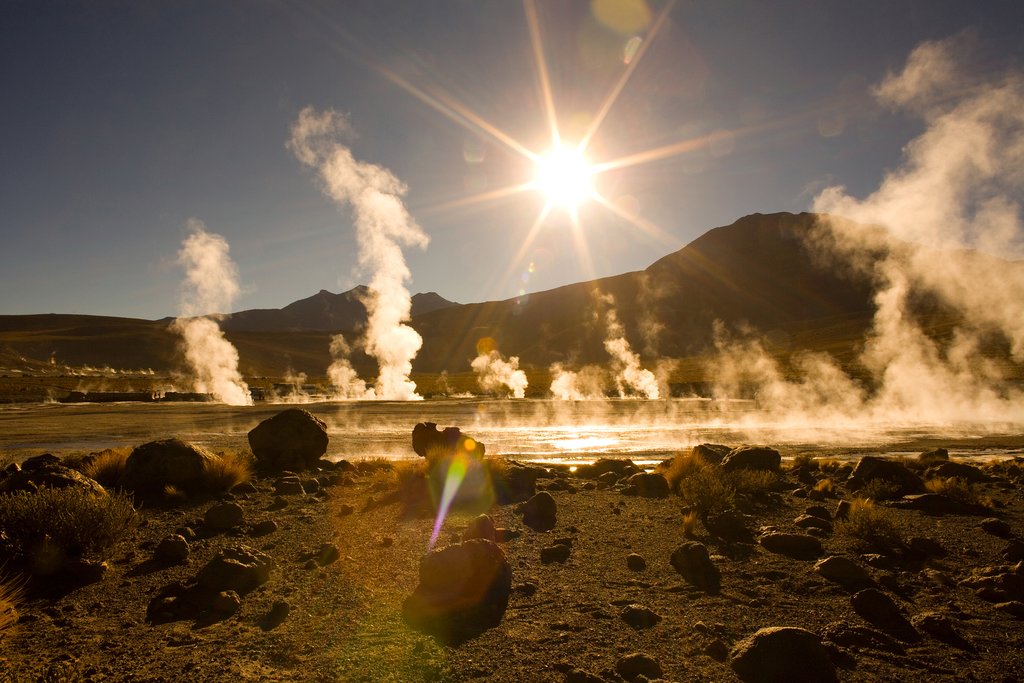 Sunrise over the Tatio Geysers