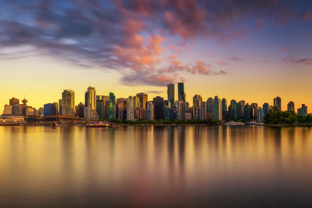 Sunset over Vancouver