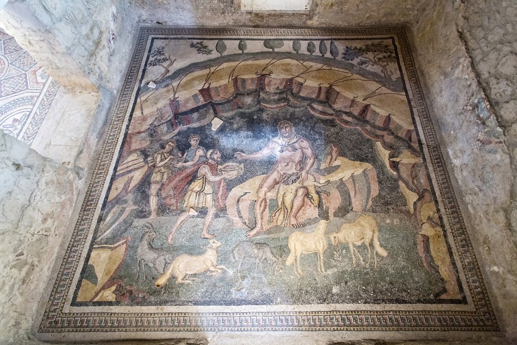 Mosaic in Villa Romana del Casale, Agrigento, Sicily, Italy