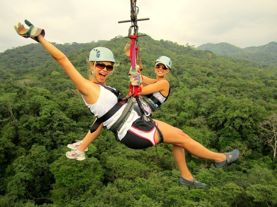 Go ziplining through the cloud forest canopy