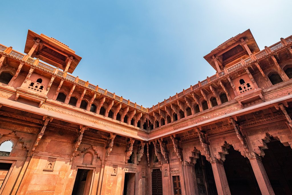 Details inside the Agra Fort