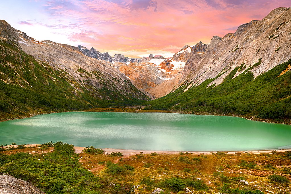 Sunset over Laguna Esmeralda