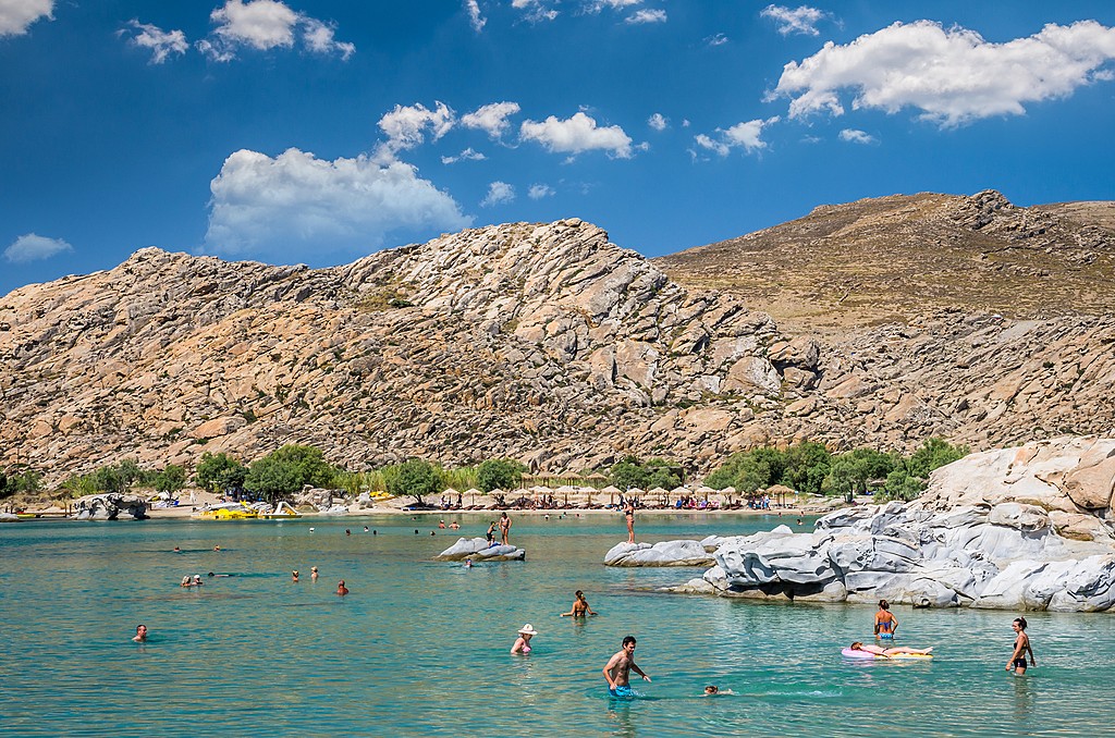 Beachgoers at Kolymbithres