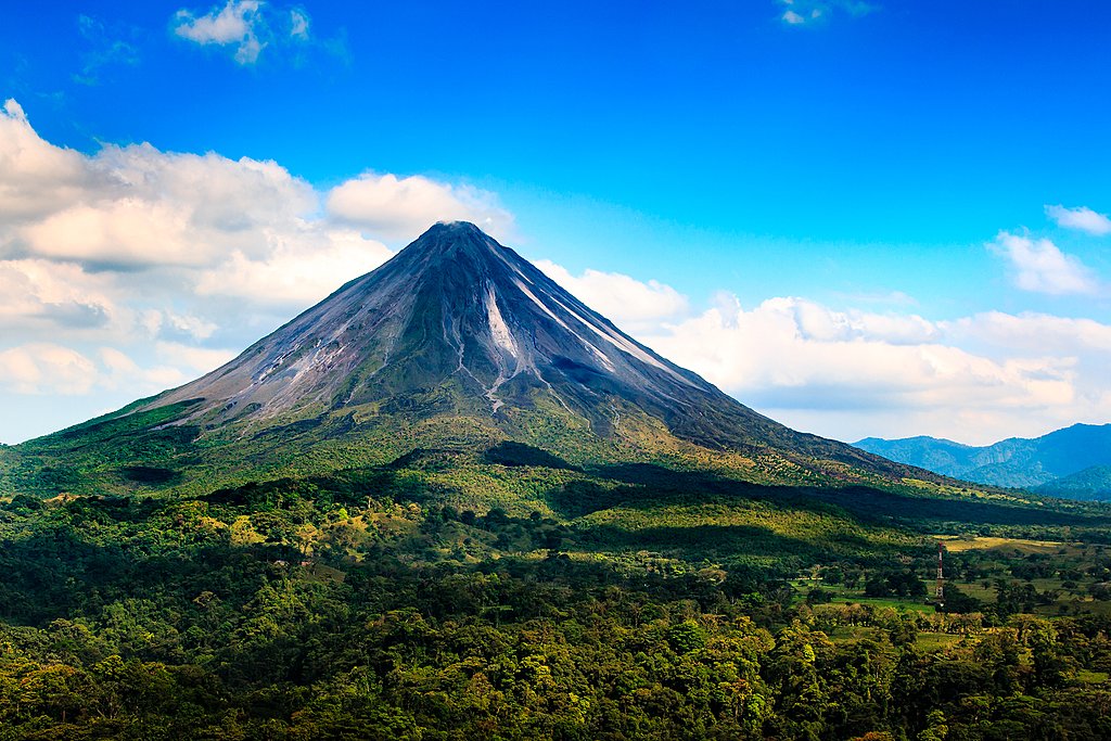 Arenal Volcano rising out of the jungle