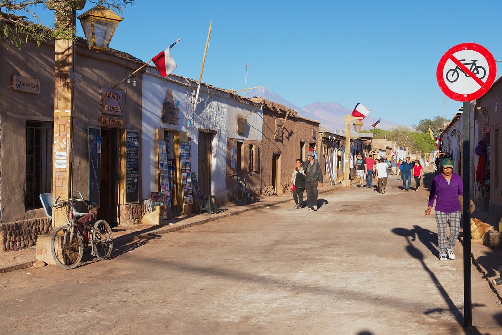 The low-slung town of San Pedro de Atacama