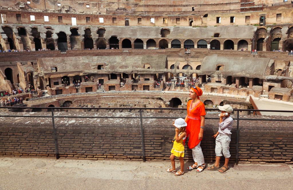Family at the Colosseum 